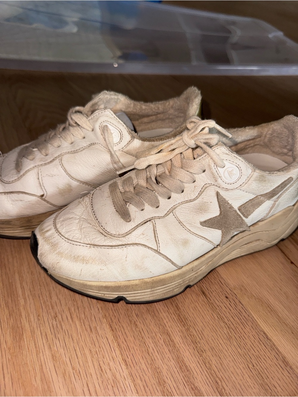 Golden Goose Beige and Tan Women's Sneakers